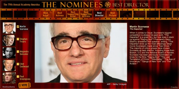 79th Academy Awards Nominees interactive